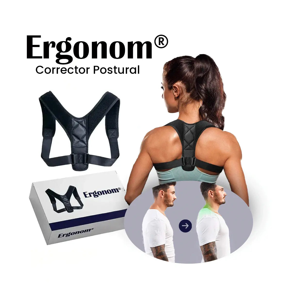 Corrector de Postura Ergonom® (Compra 1, Llévate 2)