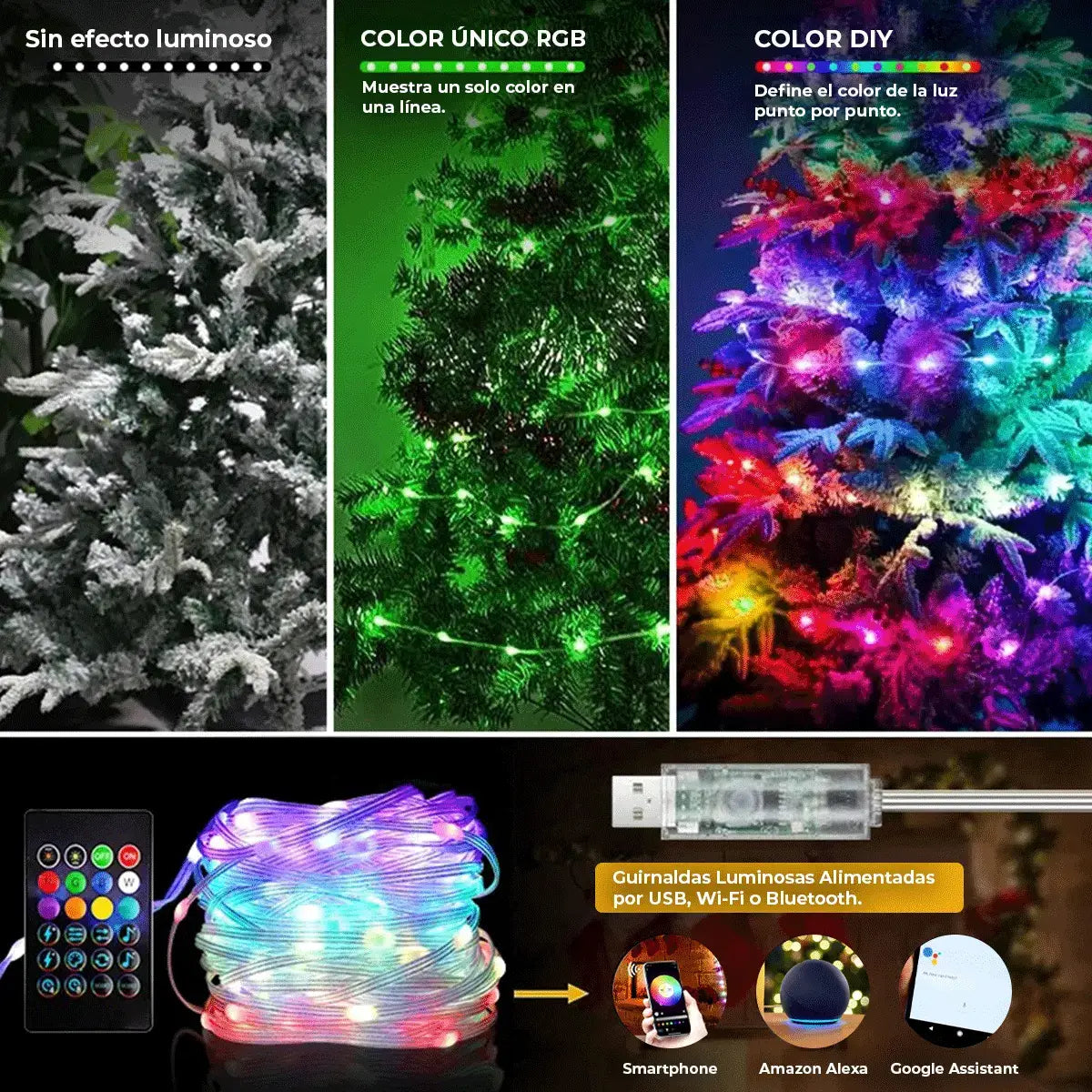 Guirnalda LED Smart Noëled™ (+ Estrella de Navidad Regalo)