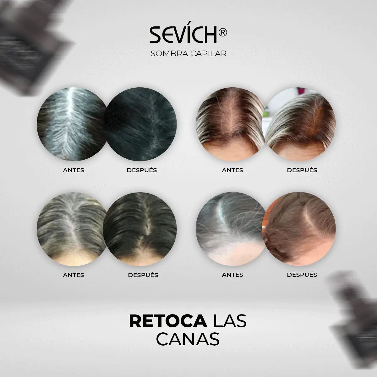 Sombra Capilar Sevích® - Decile Adiós a las Canas al Instante (Compra 1 y llévate 2)